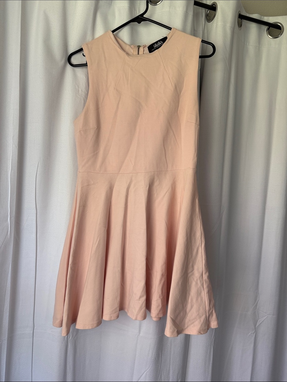 Lulu's Blush Pink Sleeveless Fit-and-Flare Mini Dress